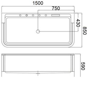 АКРИЛОВАЯ ВАННА WeltWasser WW HB KELLER 150/85